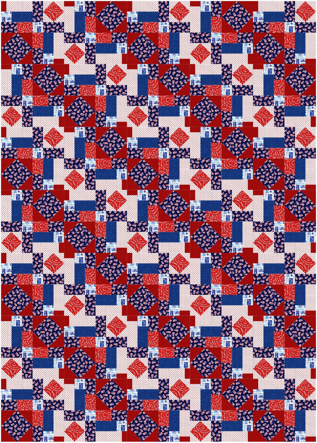 BL233 Stained GlassQuilt pattern Accuquilt friendly 3 sizes