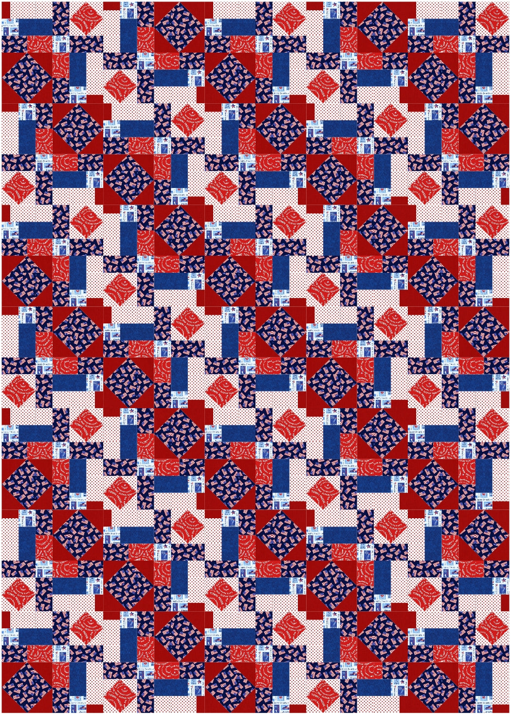 BL233 Stained GlassQuilt pattern Accuquilt friendly 3 sizes