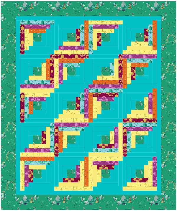 BL173 Strawberry fields quilt Fabric KIT Norahs Garden