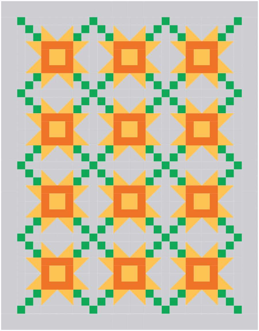BL197 Sunflower Bees Quilt Kit MEDIUM