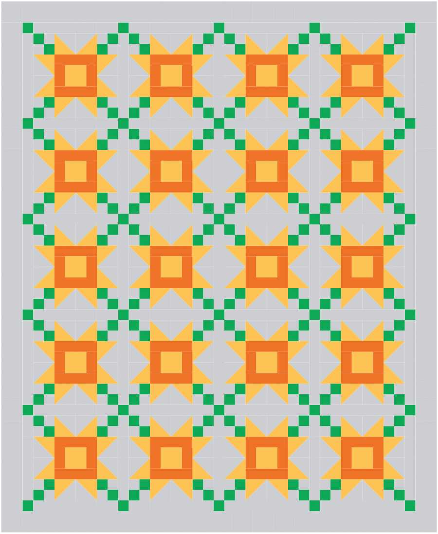 BL197 Sunflower Bees Quilt Kit LARGE