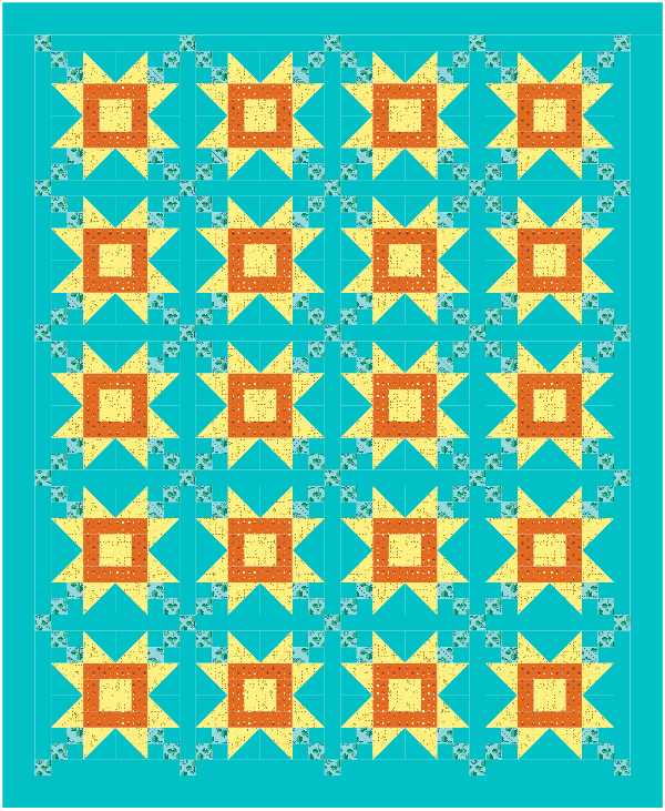 BL197 Sunflower Bees Quilt Kit L Norahs garden