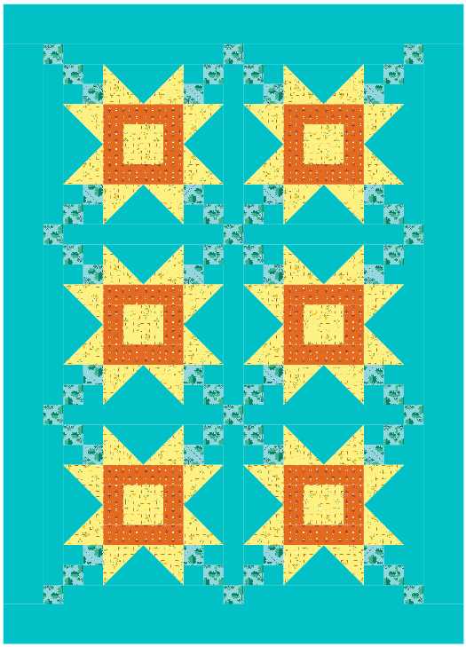BL197 Sunflower Bees Quilt Kit S Norahs Garden
