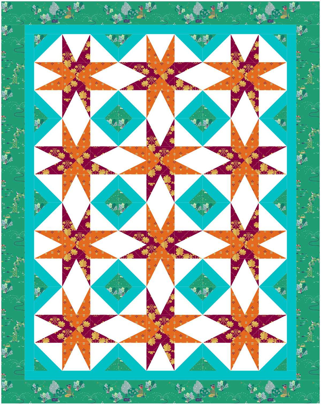 BL225 Super Nova quilt kit M Norahs Garden