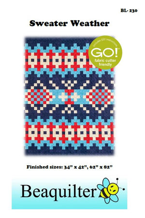 BL230 Sweater Weather Quilt pattern Accuquilt friendly possible 14 sizes