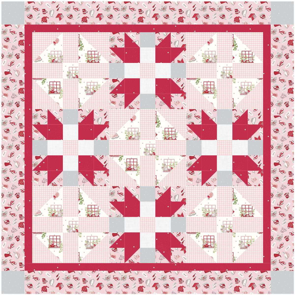 BL149 This Little Piggy Quilt Kit in 3 sizes