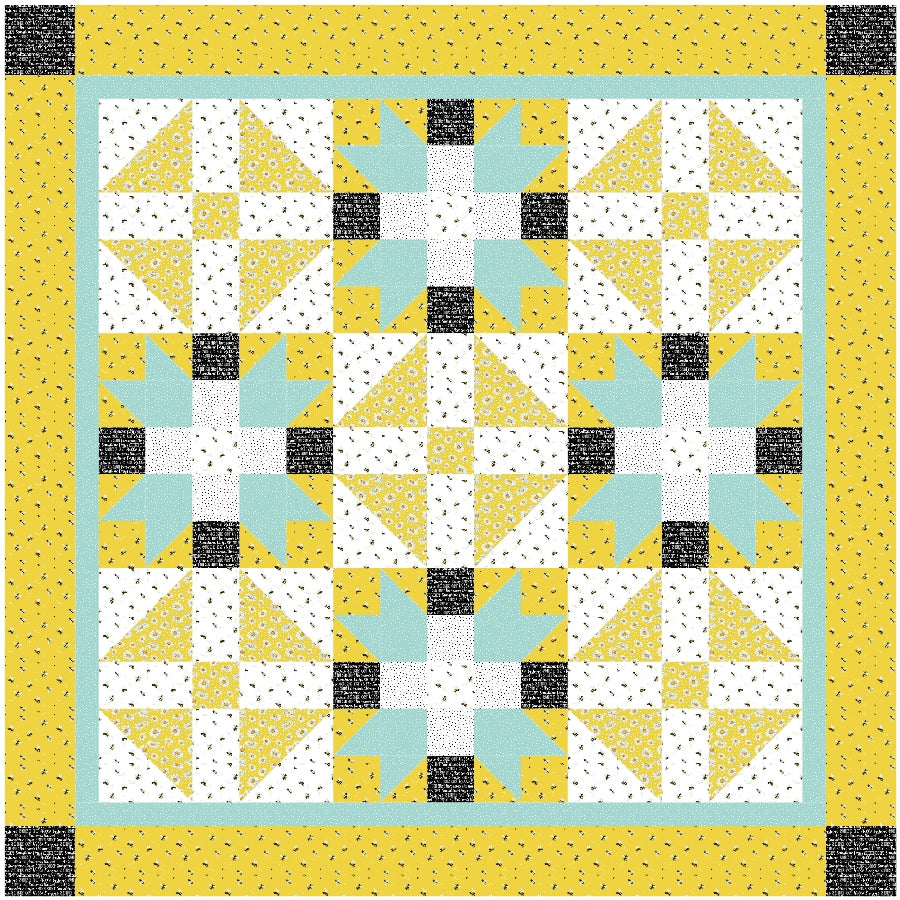 BL149 This Little Piggy Quilt Pattern PDF Accuquilt friendly in 2 sizes, rotary cutting instructions included.