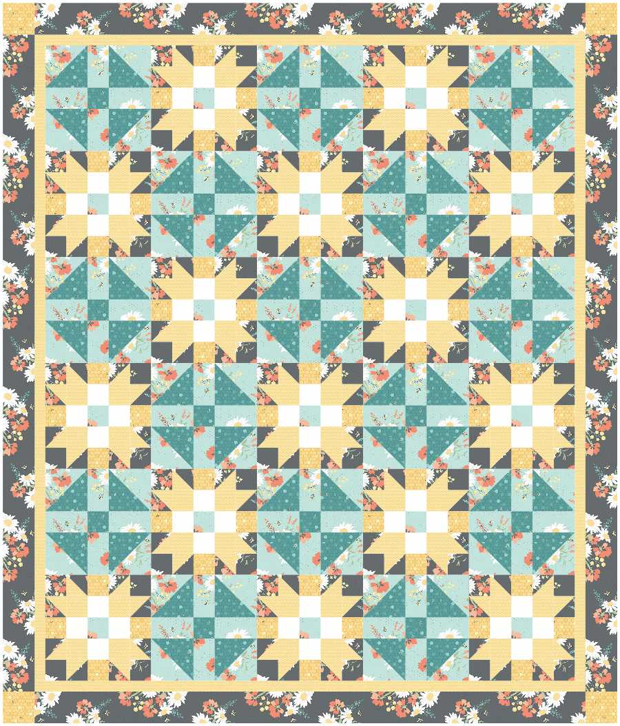 BL149 This Little Piggy Quilt Pattern PDF Accuquilt friendly in 2 sizes, rotary cutting instructions included.