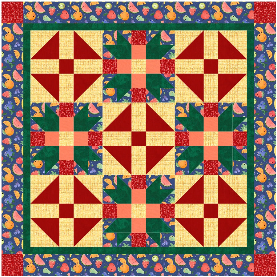 BL149 This Little Piggy Quilt Pattern PDF Accuquilt friendly in 2 sizes, rotary cutting instructions included.