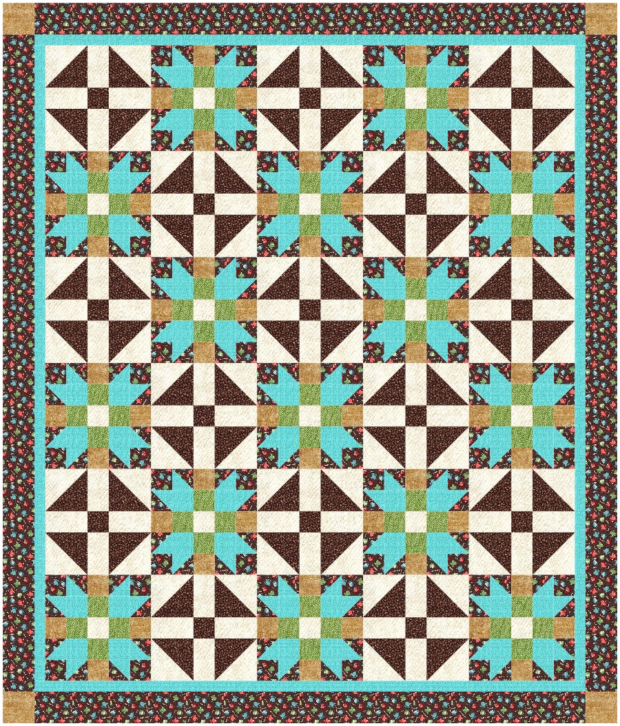 BL149 This Little Piggy Quilt Pattern PDF Accuquilt friendly in 2 sizes, rotary cutting instructions included.