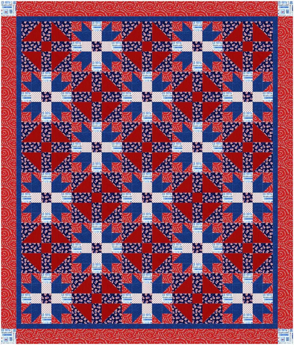 BL149 This Little Piggy Quilt Pattern PDF Accuquilt friendly in 2 sizes, rotary cutting instructions included.