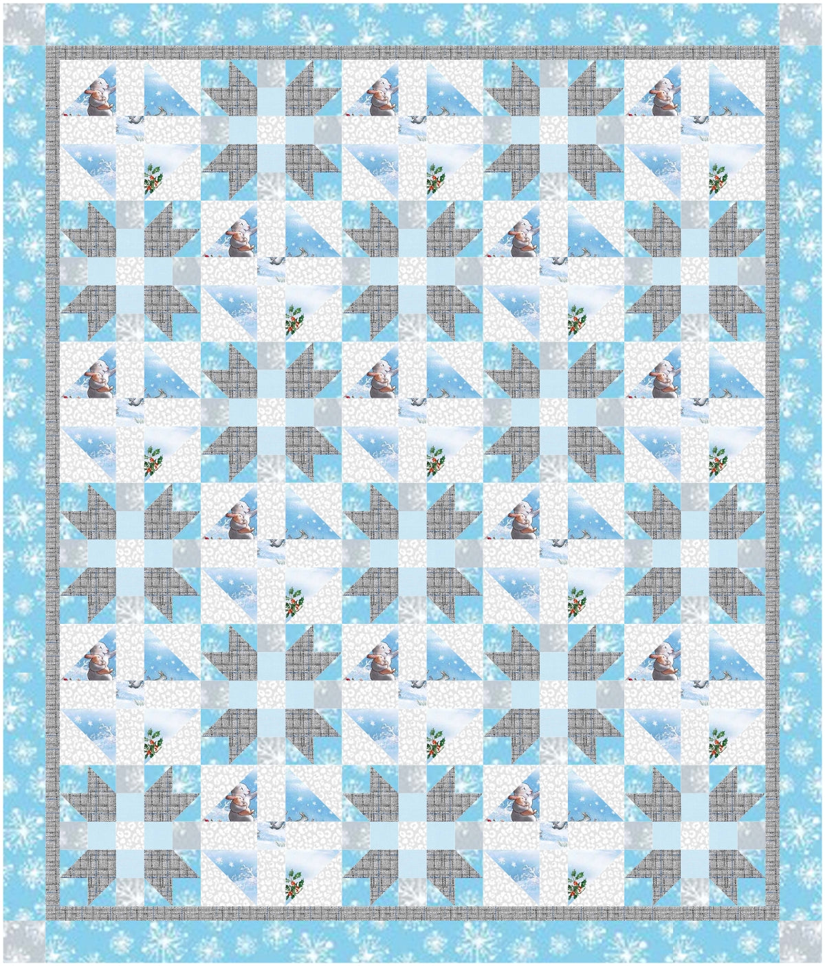 BL149 This Little Piggy Quilt Pattern PDF Accuquilt friendly in 2 sizes, rotary cutting instructions included.
