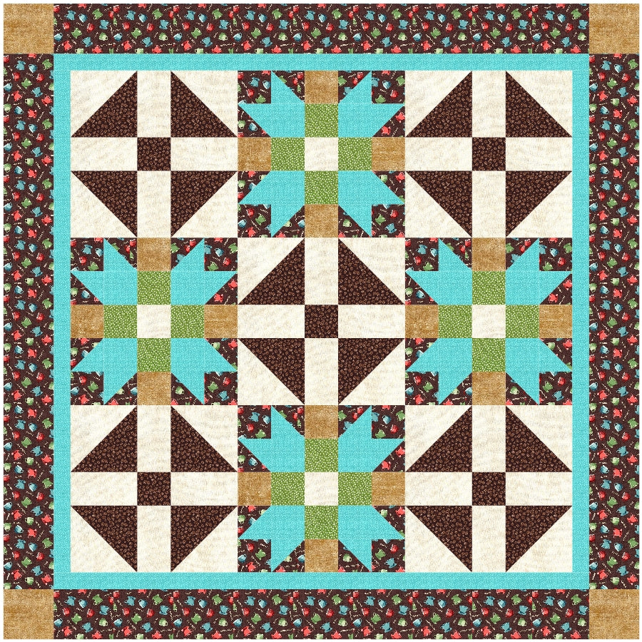 BL149 This Little Piggy Quilt Pattern PDF Accuquilt friendly in 2 sizes, rotary cutting instructions included.