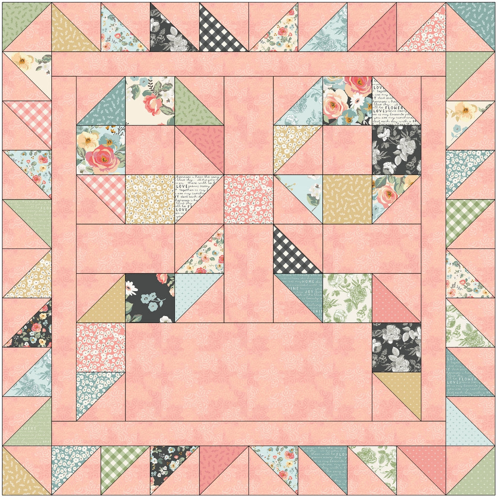 BL259 Tied with a Bow Charm Pack 5" Quilt pattern Accuquilt  friendly rotary cutting included