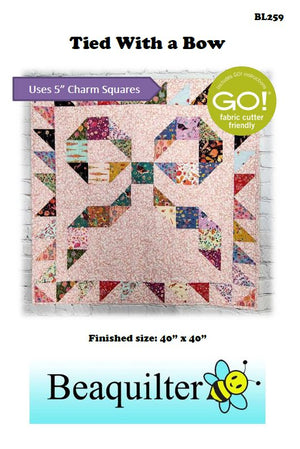 BL259 Tied with a Bow Charm Pack 5" Quilt pattern Accuquilt  friendly rotary cutting included