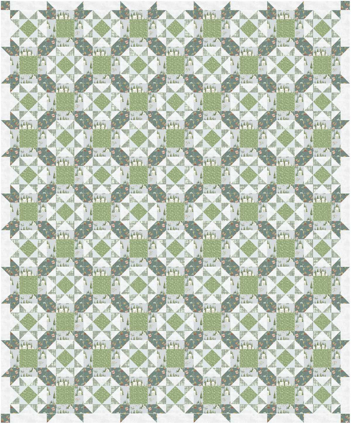 BL101 Underwater Stars Quilt Kit LARGE