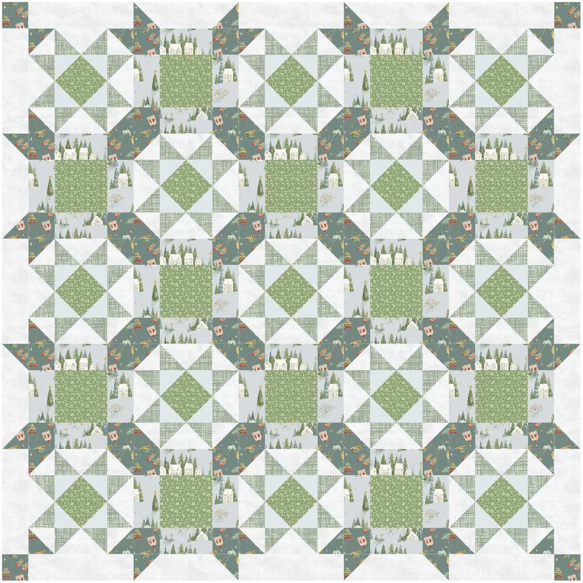 BL101 Underwater Stars Quilt Kit SMALL