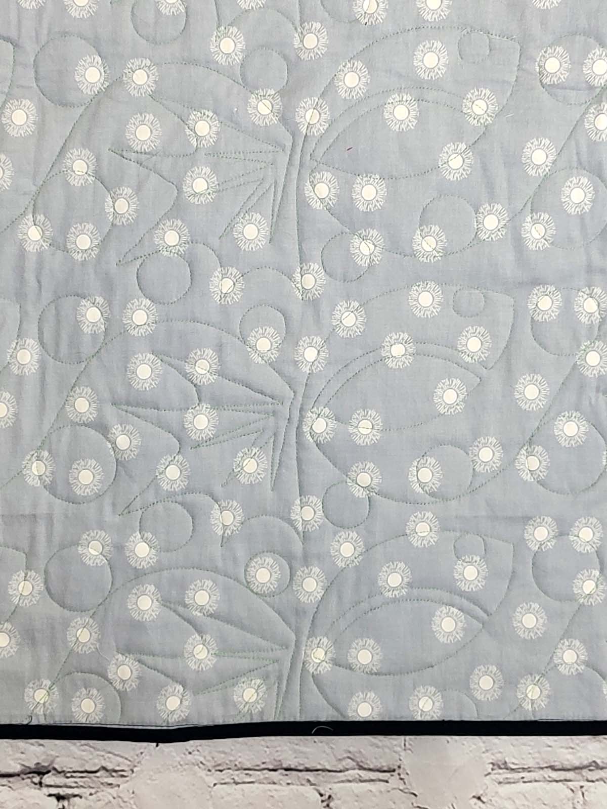 Turquoise and Grey Underwater Stars Modern baby lap quilt