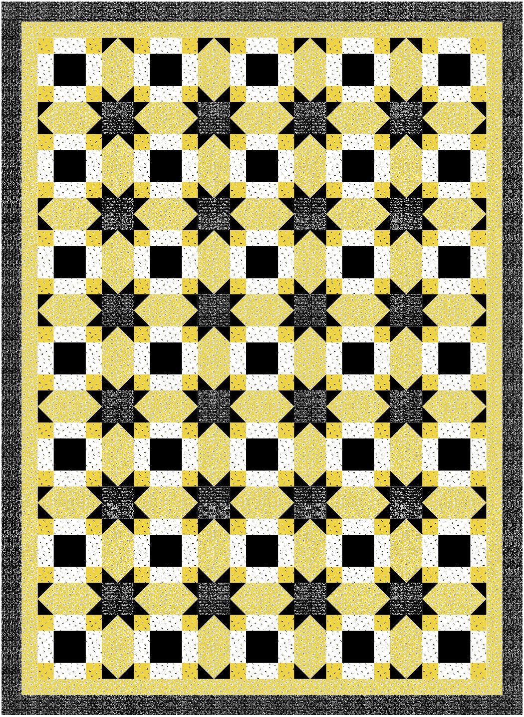 BL250 Vanishing Quilt pattern 3 sizes Accuquilt friendly rotary cutting included