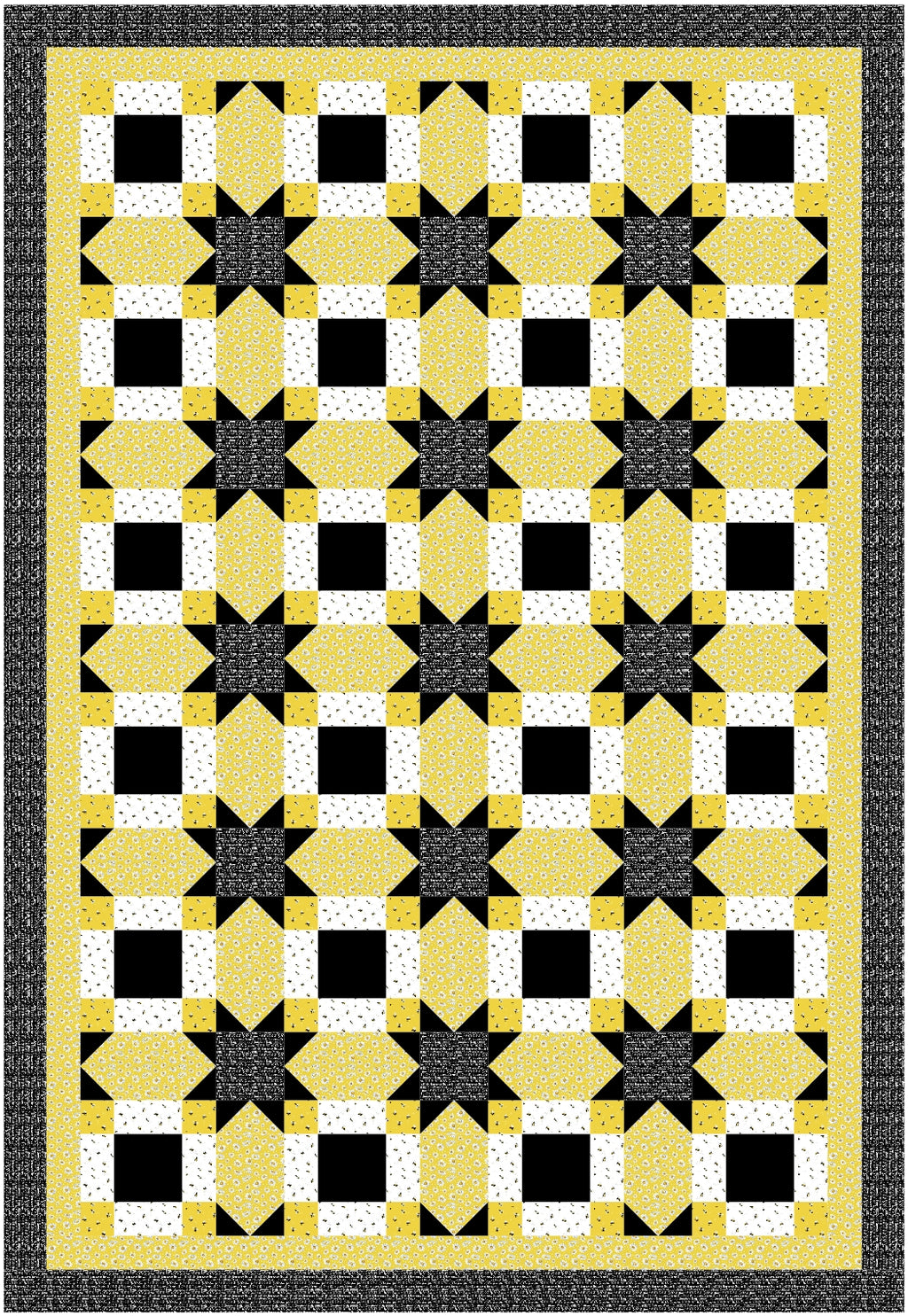 BL250 Vanishing Quilt pattern 3 sizes Accuquilt friendly rotary cutting included