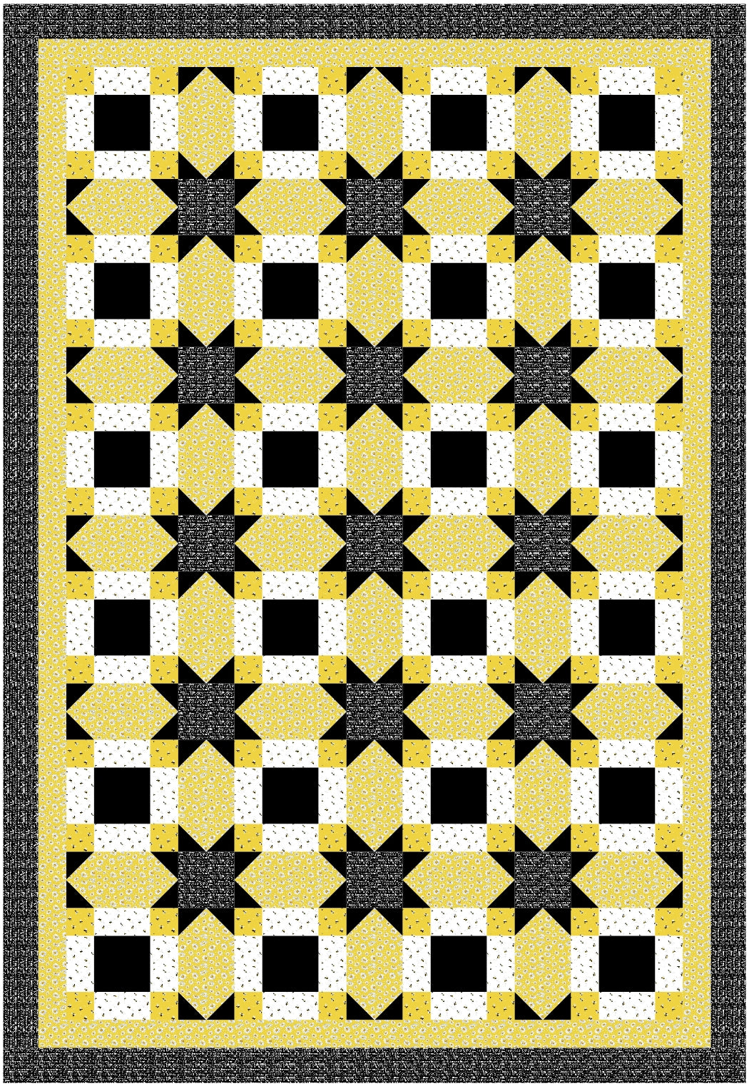 BL250 Vanishing Quilt pattern 3 sizes Accuquilt friendly rotary cutting included