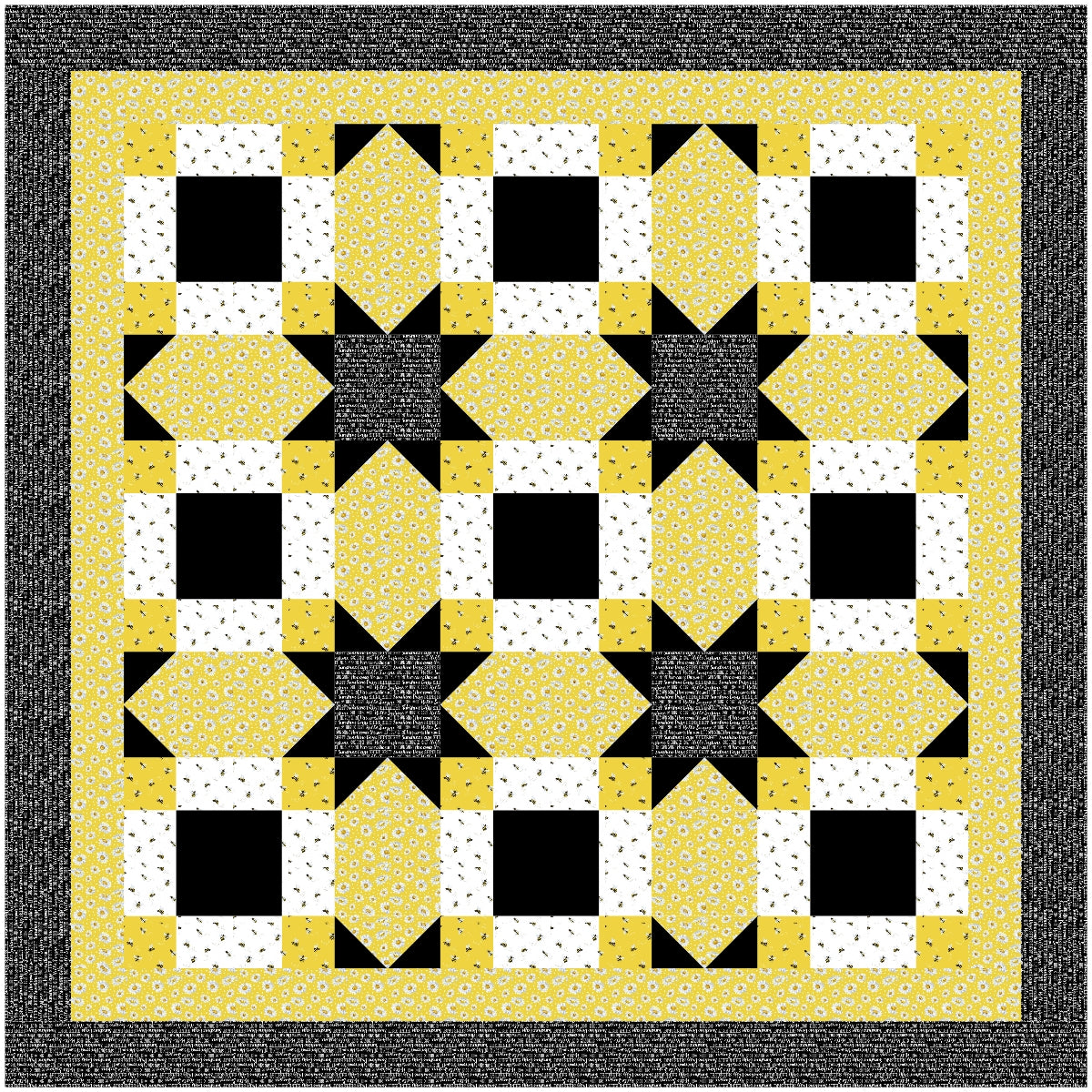 BL250 Vanishing Quilt pattern 3 sizes Accuquilt friendly rotary cutting included