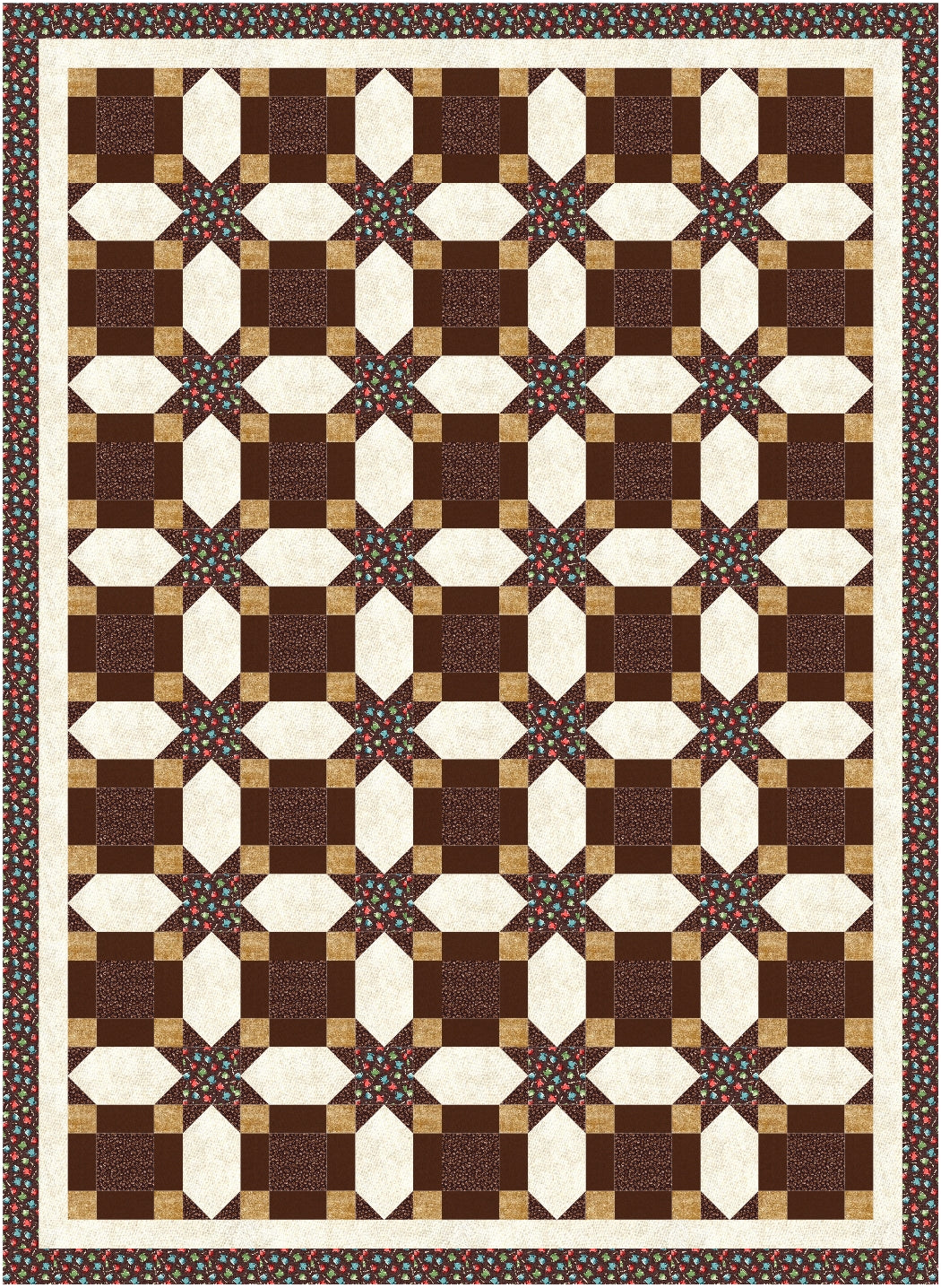 BL250 Vanishing Quilt pattern 3 sizes Accuquilt friendly rotary cutting included