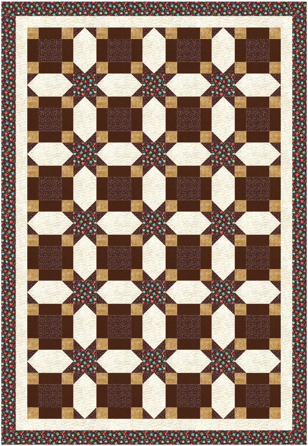 BL250 Vanishing Quilt pattern 3 sizes Accuquilt friendly rotary cutting included
