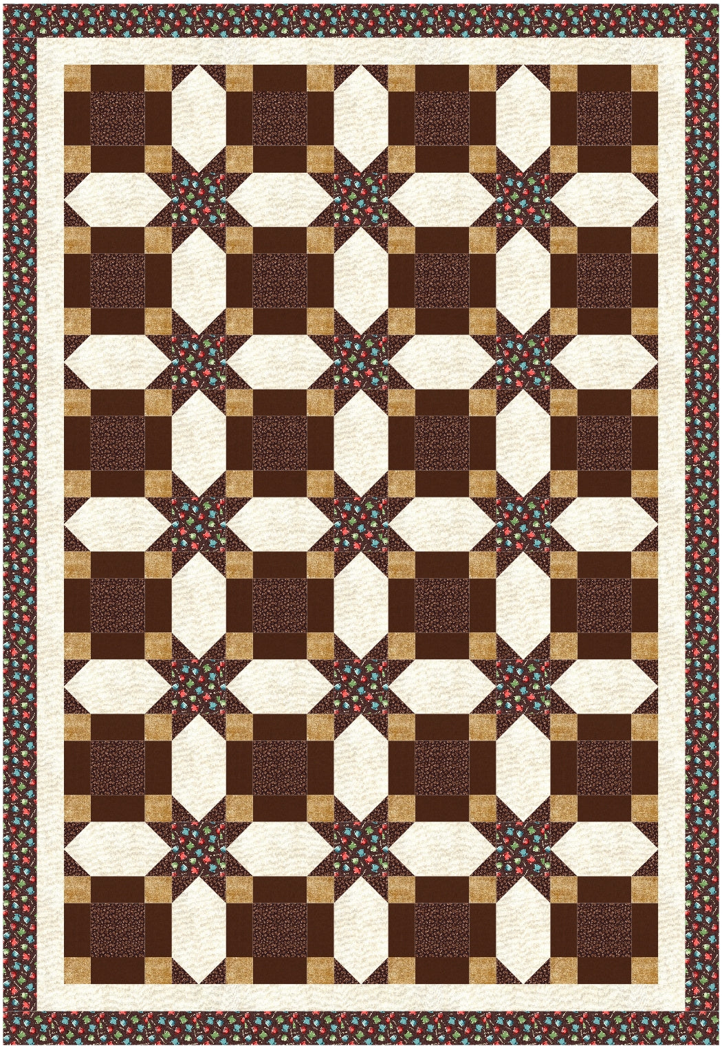 BL250 Vanishing Quilt pattern 3 sizes Accuquilt friendly rotary cutting included