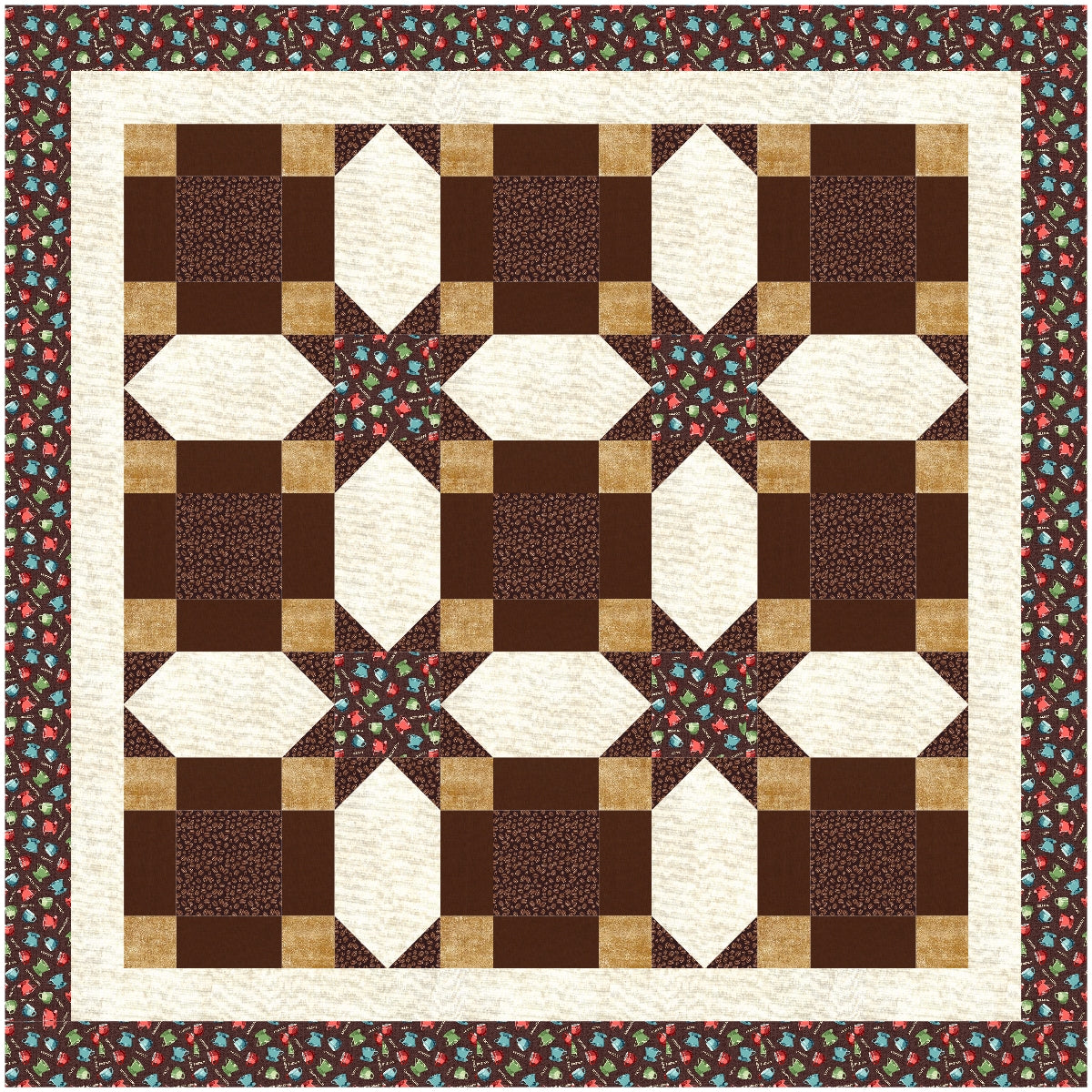 BL250 Vanishing Quilt pattern 3 sizes Accuquilt friendly rotary cutting included