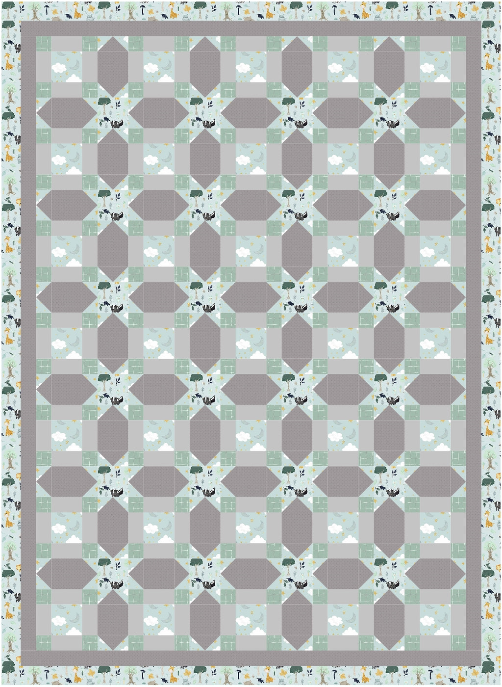 BL250 Vanishing Quilt pattern 3 sizes Accuquilt friendly rotary cutting included