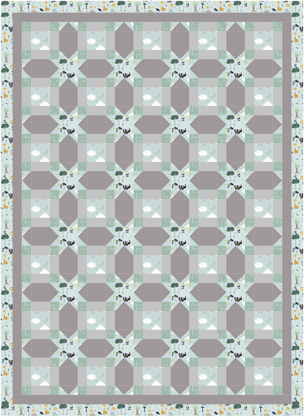 BL250 Vanishing Quilt pattern 3 sizes Accuquilt friendly rotary cutting included