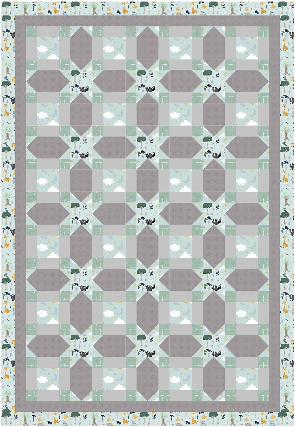 BL250 Vanishing Quilt pattern 3 sizes Accuquilt friendly rotary cutting included