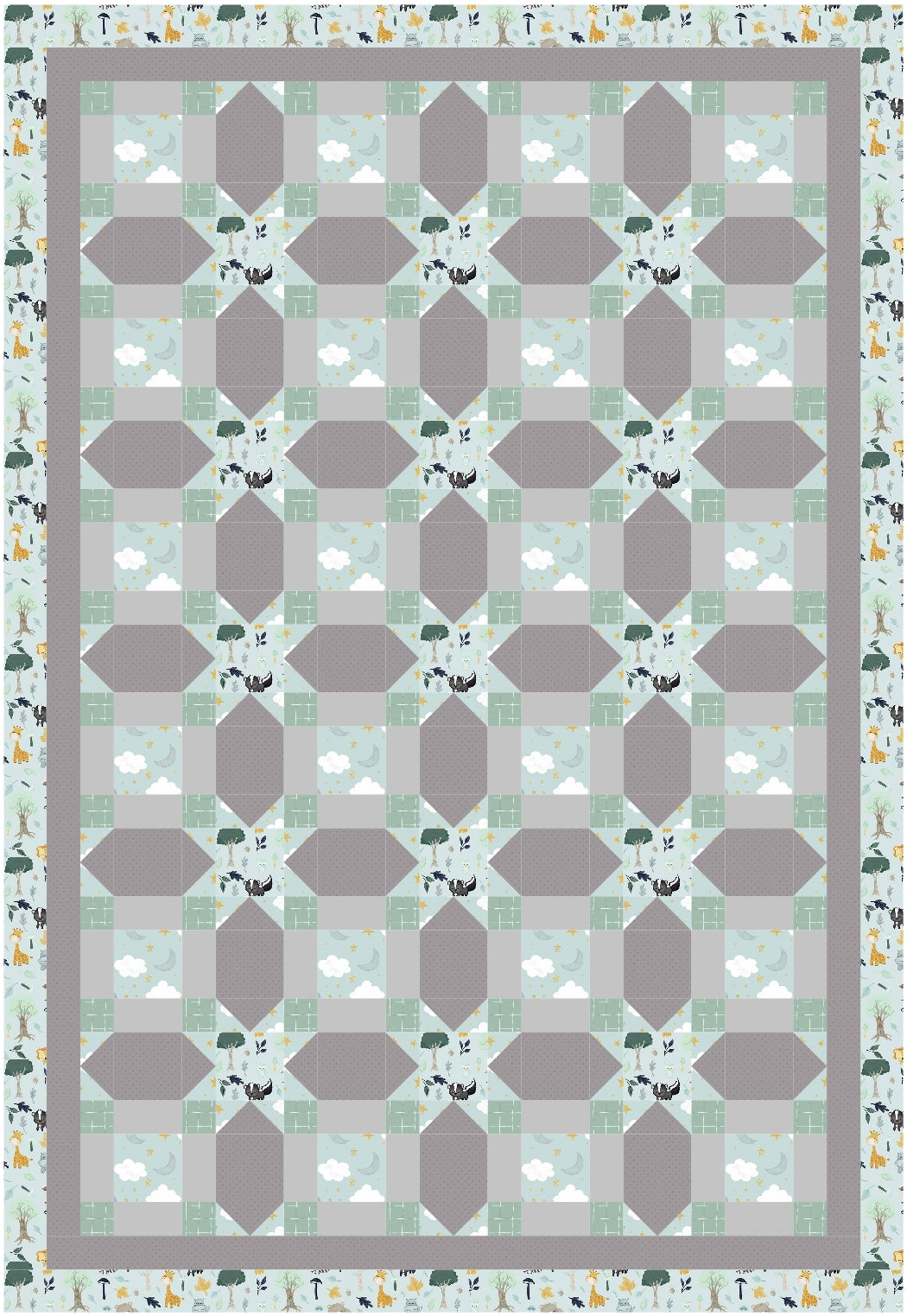 BL250 Vanishing Quilt pattern 3 sizes Accuquilt friendly rotary cutting included