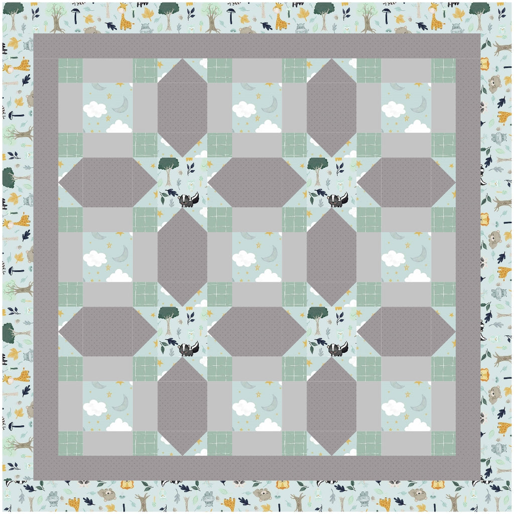 BL250 Vanishing Quilt pattern 3 sizes Accuquilt friendly rotary cutting included