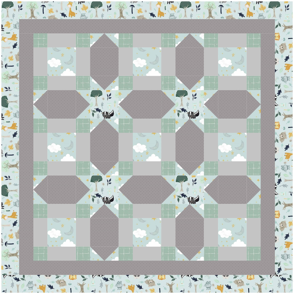 BL250 Vanishing Quilt pattern 3 sizes Accuquilt friendly rotary cutting included