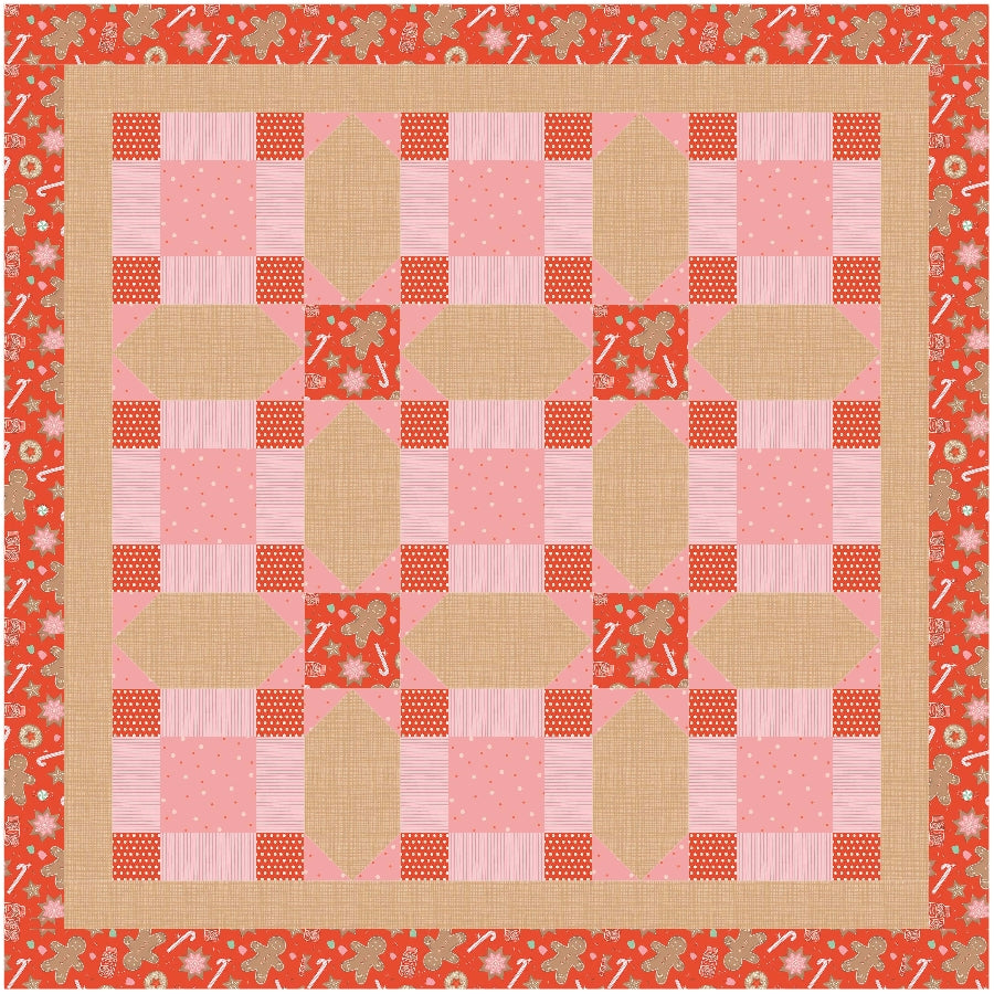 BL250 Vanishing Quilt pattern 3 sizes Accuquilt friendly rotary cutting included