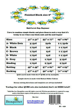 BL250 Vanishing Quilt pattern 3 sizes Accuquilt friendly rotary cutting included
