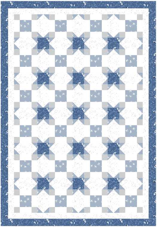 BL250 Vanishing Quilt pattern 3 sizes Accuquilt friendly rotary cutting included