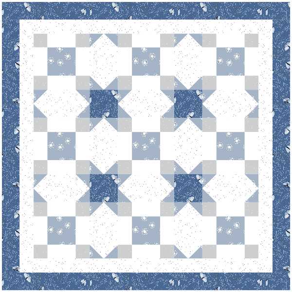 BL250 Vanishing Quilt pattern 3 sizes Accuquilt friendly rotary cutting included