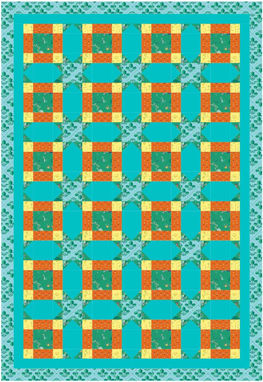 BL250 Vanishing Quilt  KIT MEDIUM Noras Garden
