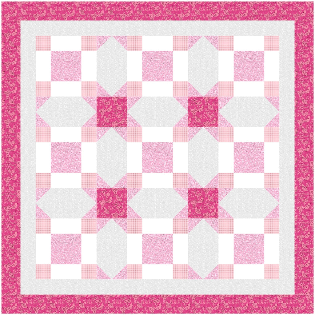 BL250 Vanishing Quilt pattern 3 sizes Accuquilt friendly rotary cutting included