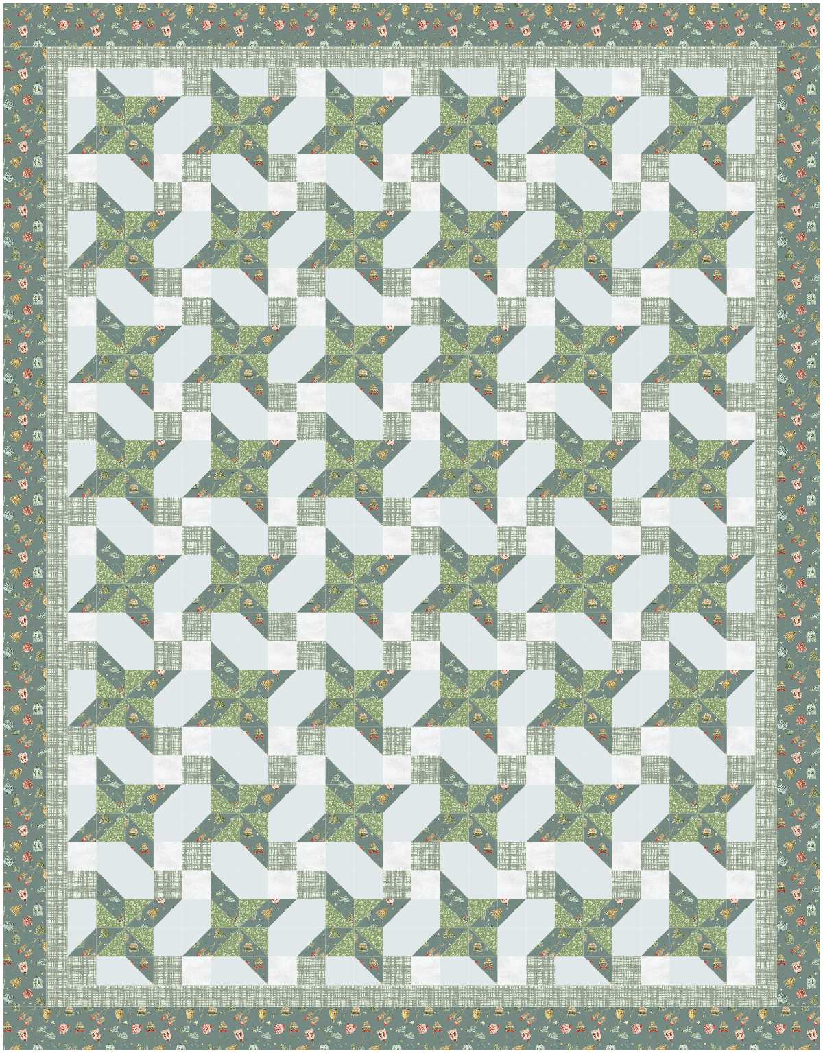 BL249 Waggle Dance Quilt fabric KIT LARGE