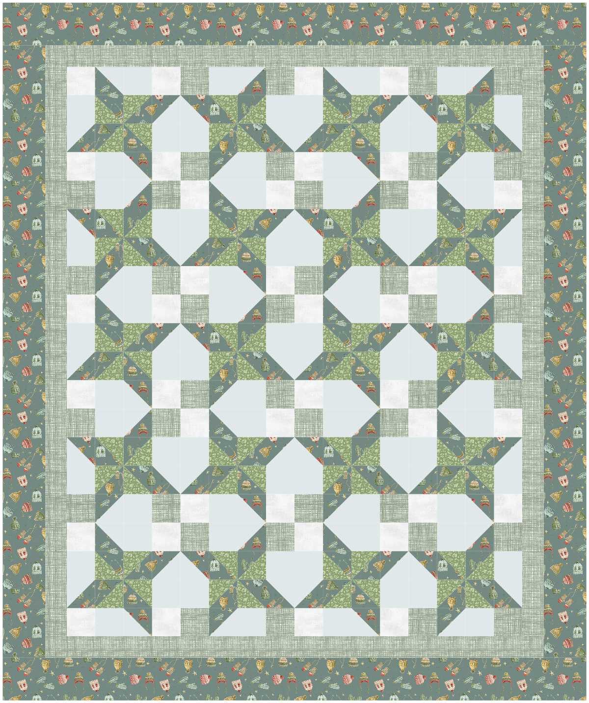 BL249 Waggle Dance Quilt fabric KIT MEDIUM