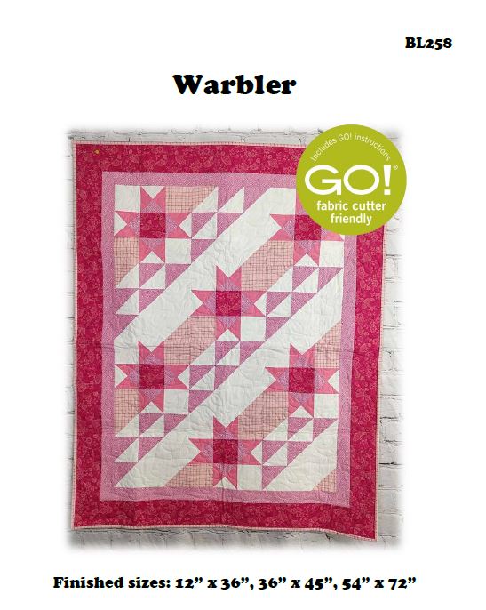 BL258 Warbler Quilt pattern 3 sizes plus 16 more QUBE sizes