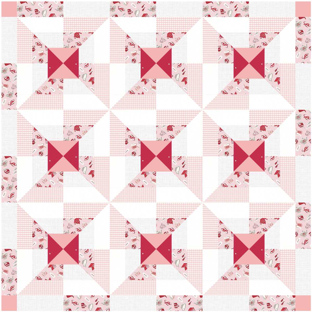 BL108 Whirly Gig Quilt Kit SMALL