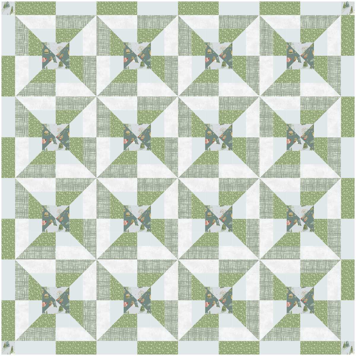 BL108 Whirly Gig Quilt Kit LARGE