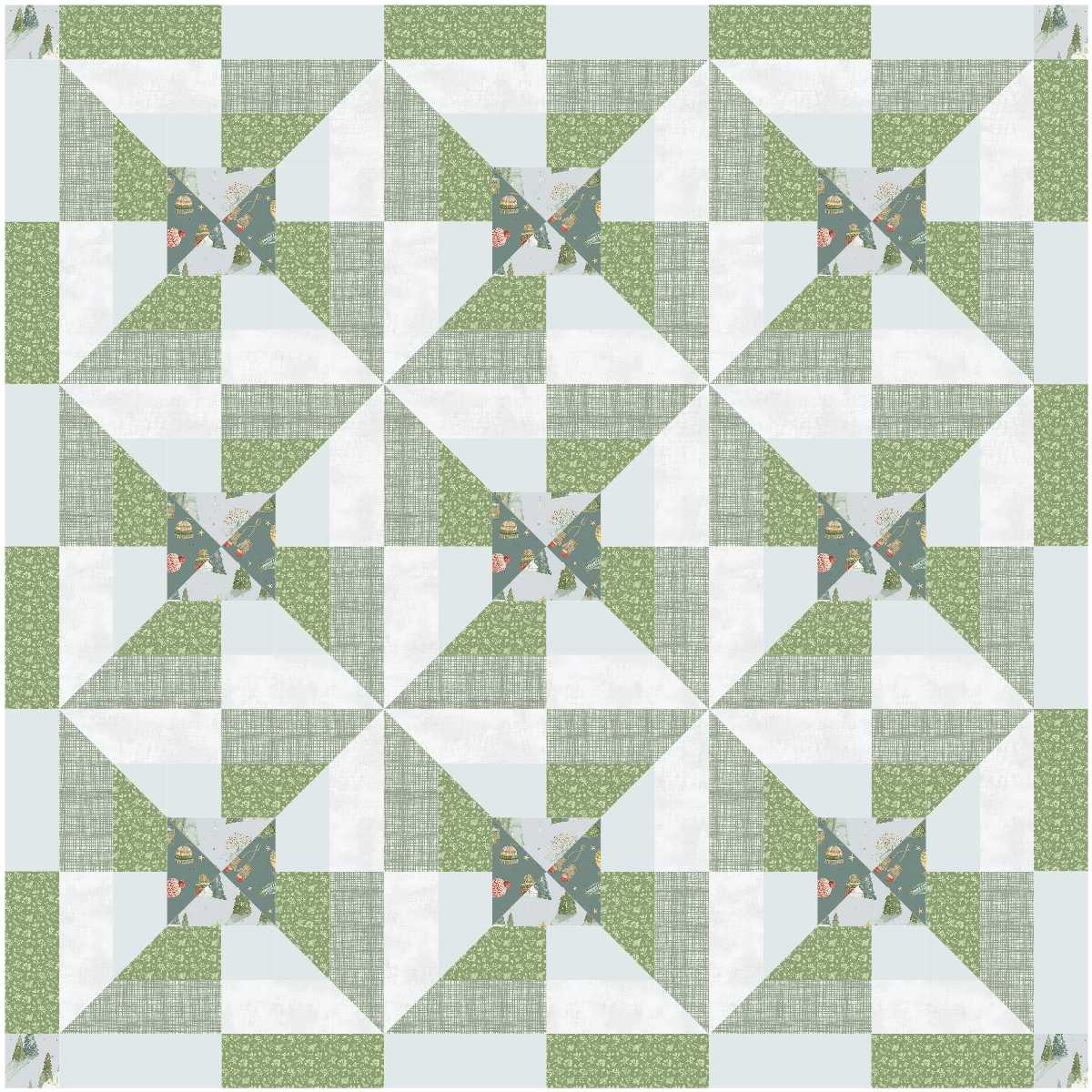 BL108 Whirly Gig Quilt Kit SMALL