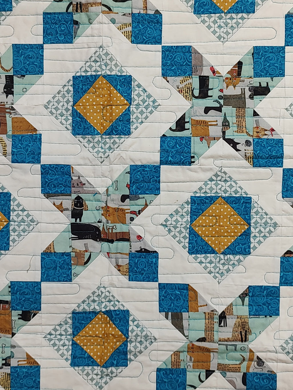 Dogs and Cats Wild World Baby Lap quilt
