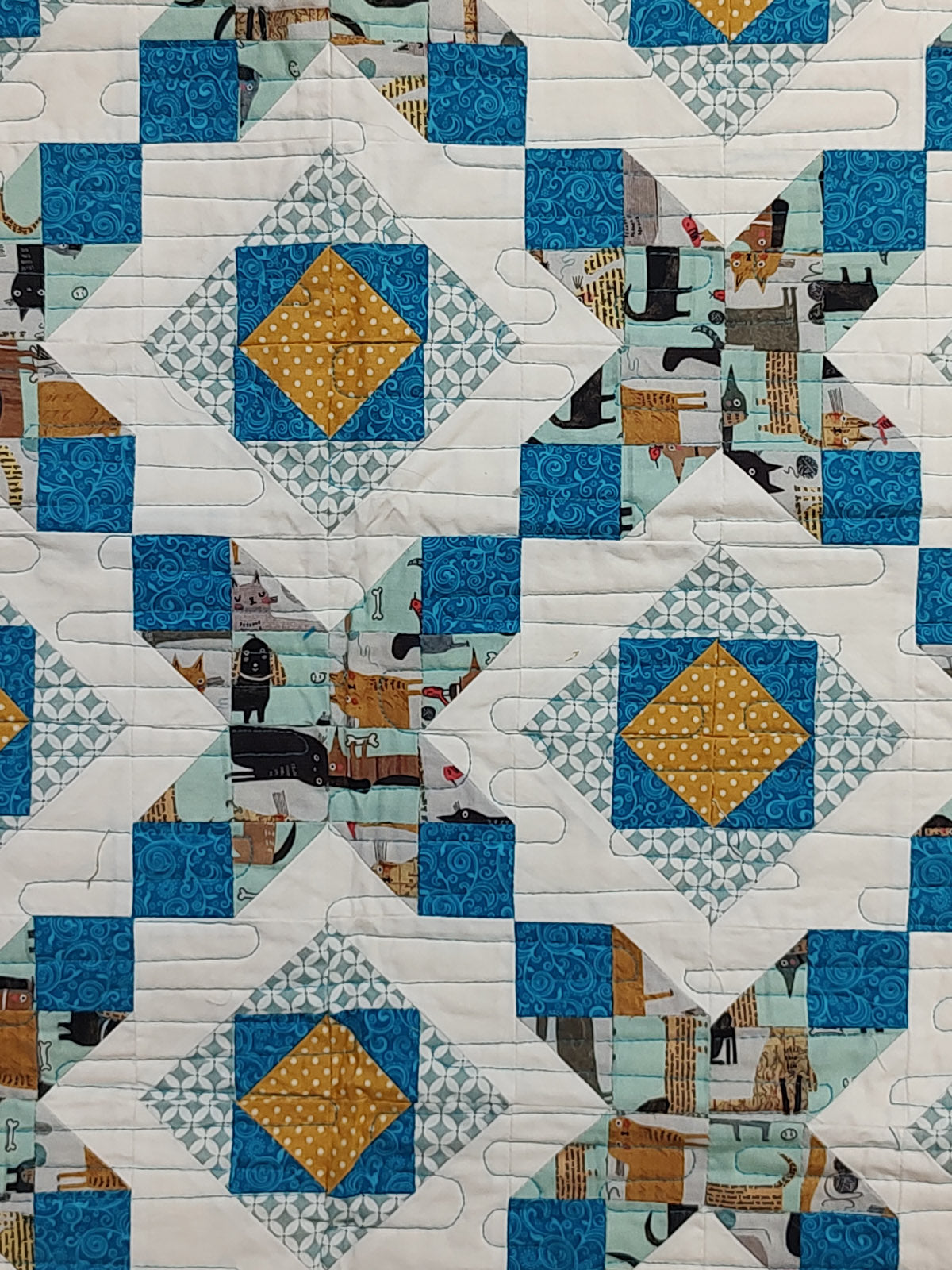 Dogs and Cats Wild World Baby Lap quilt